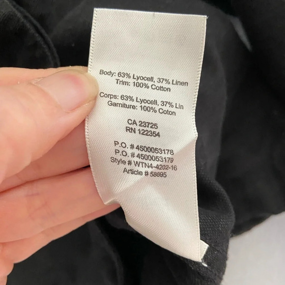 Aritzia Wilfred Womens Nicolet Linen Lyocell Utility Jacket Black Size M - Picture 7 of 11